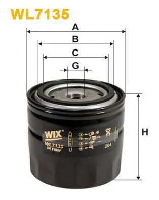 WIX FILTERS wl7135 -  Фильтр масляный двигателя